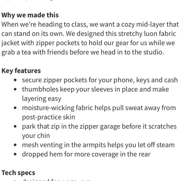 Lululemon Form Navy Gingham Jacket In Inkwell Sz 12 - Picture 11 of 12